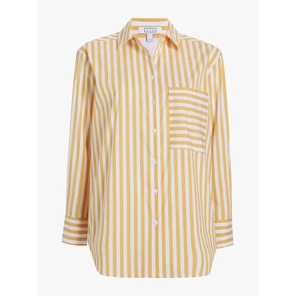 AYR Deep End Buttondown Shirt Size M Yellow Stripe $145.00 - Picture 3 of 12